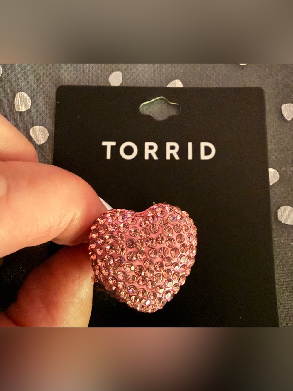 torrid Pink Heart Pave Ring